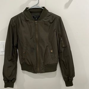 Green bomber jacket